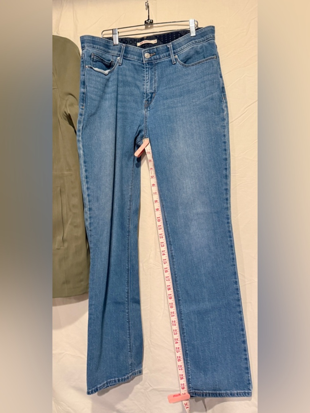 Levi's 525 Perfect Waist Straight  Women's Blue Jeans Size 14 - Picture 11 of 12